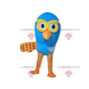Blauwe vogel mascotte. Vogel kostuum - Redbrokoly.com